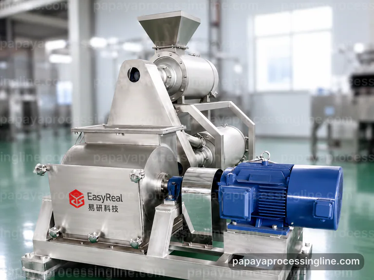 Industrial Papaya Puree Processing Line: Process Scope And Configuration Interface industrial papaya puree processing line, process scope and configuration: gentle pulping with fine refinement section connection view